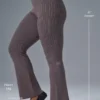 Denim Örme High-Waist Geniş Paça Pantolon - Raisinette/Siyah