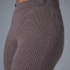 Denim Örme High-Waist Geniş Paça Pantolon - Raisinette/Siyah