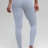Dikişsiz High-Waist İki Tonlu Ribana Tayt - Winter Frost Heather