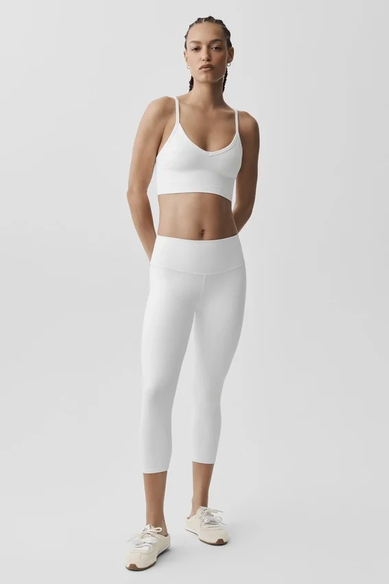 Dikişsiz Modal Nervürlü Delight Bralette - Beyaz