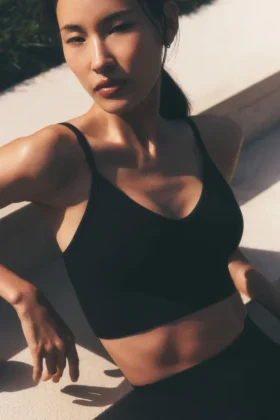Dikişsiz Modal Nervürlü Delight Bralette - Siyah