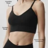 Dikişsiz Modal Nervürlü Delight Bralette - Siyah