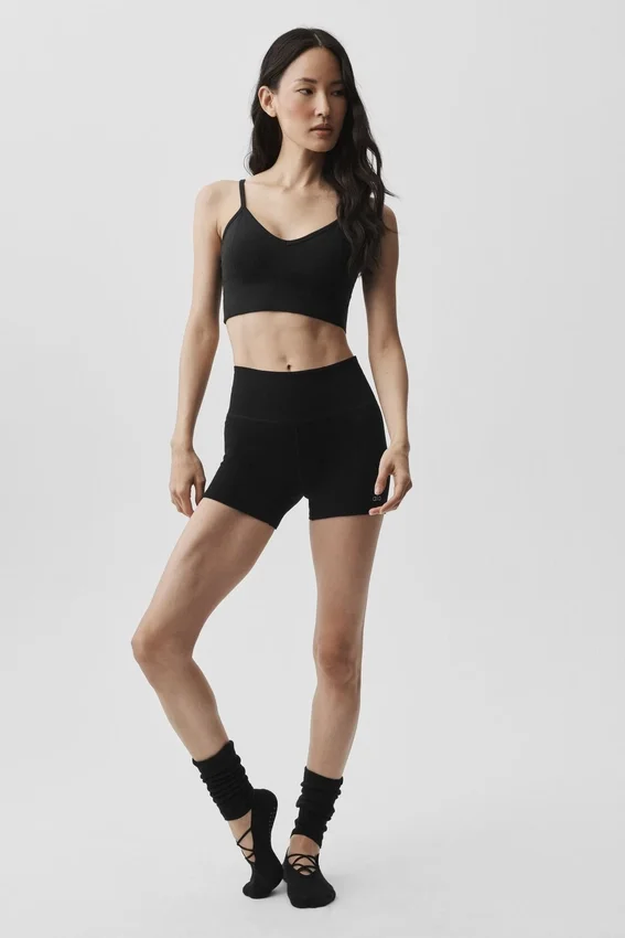 Dikişsiz Modal Nervürlü Delight Bralette - Siyah