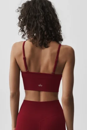 Dikişsiz Modal Nervürlü Delight Bralette – Yaz Romantizmi Kırmızısı