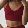 Dikişsiz Modal Nervürlü Delight Bralette - Yaz Romantizmi Kırmızısı
