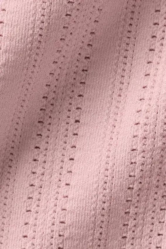 Dikişsiz Pointelle Atlet - Vintage Pembe