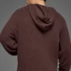 Dokulu Örme Kapüşonlu Sweatshirt - Brownstone
