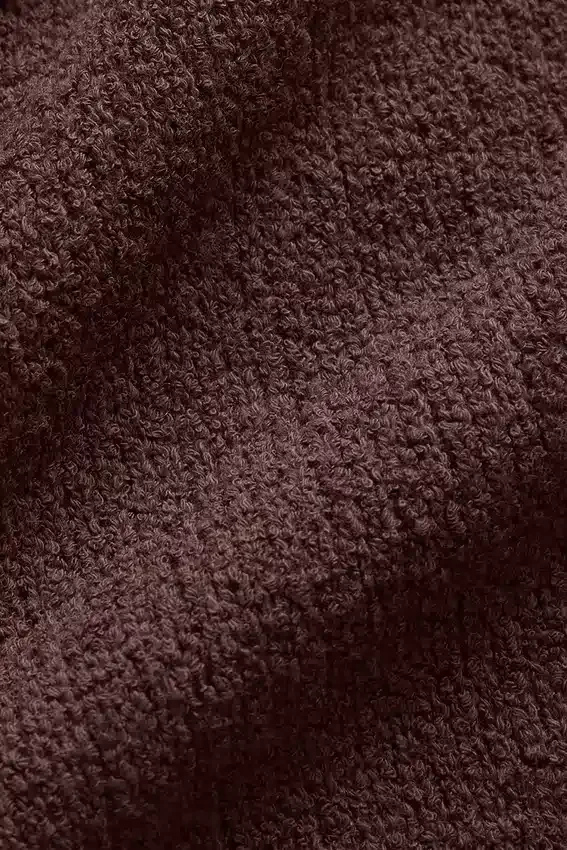 Dokulu Örme Kapüşonlu Sweatshirt - Brownstone