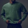 Domain Shift Rib Örgü Kazak - Clover Green