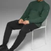 Domain Shift Rib Örgü Kazak - Clover Green