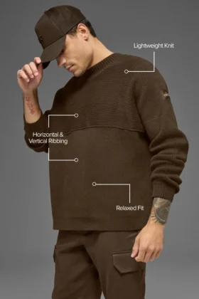 Domain Shift Rib Örgü Kazak – Espresso