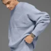 Domain Shift Rib Örgü Kazak - Winter Frost