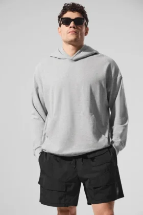 Double Take Kapüşonlu Sweatshirt - Atletik Heather Gri