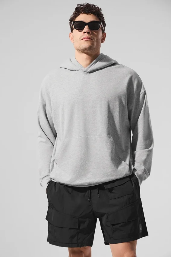 Double Take Kapüşonlu Sweatshirt - Atletik Heather Gri