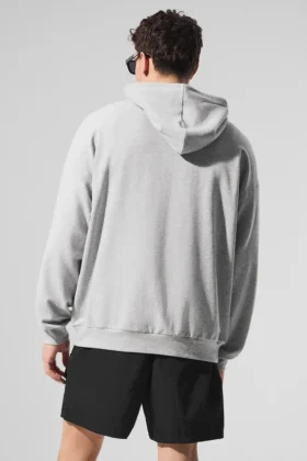 Double Take Kapüşonlu Sweatshirt – Atletik Heather Gri