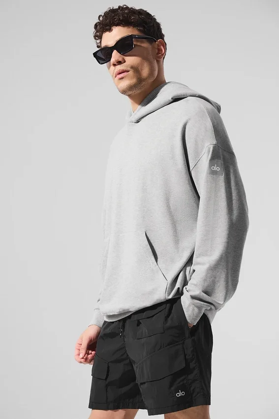 Double Take Kapüşonlu Sweatshirt - Atletik Heather Gri