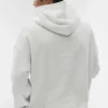 Double Take Kapüşonlu Sweatshirt - Beyaz Heather