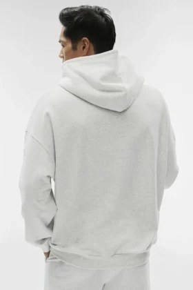 Double Take Kapüşonlu Sweatshirt – Beyaz Heather