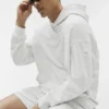 Double Take Kapüşonlu Sweatshirt - Beyaz Heather