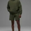 Double Take Kapüşonlu Sweatshirt - Yeşil Zeytin