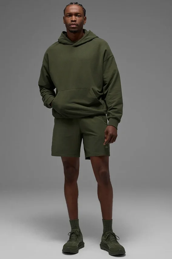 Double Take Kapüşonlu Sweatshirt - Yeşil Zeytin