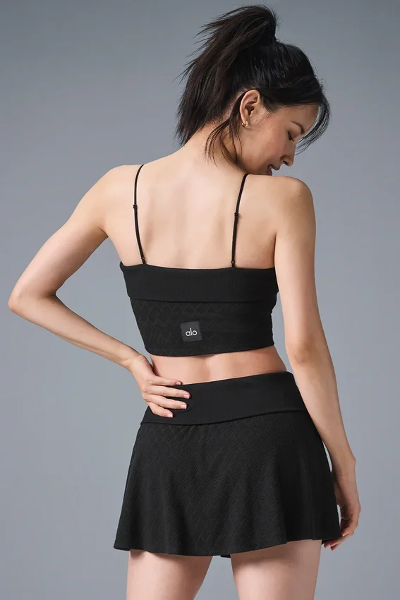 Doubles Only Sütyenli Tank Top - Siyah