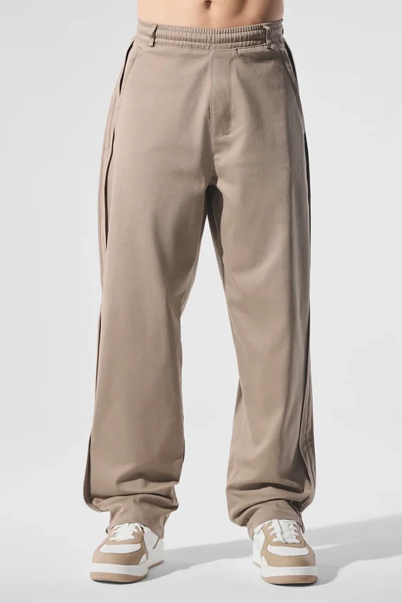Edition Süet Dokulu Düz Paça Pantolon - Gravel
