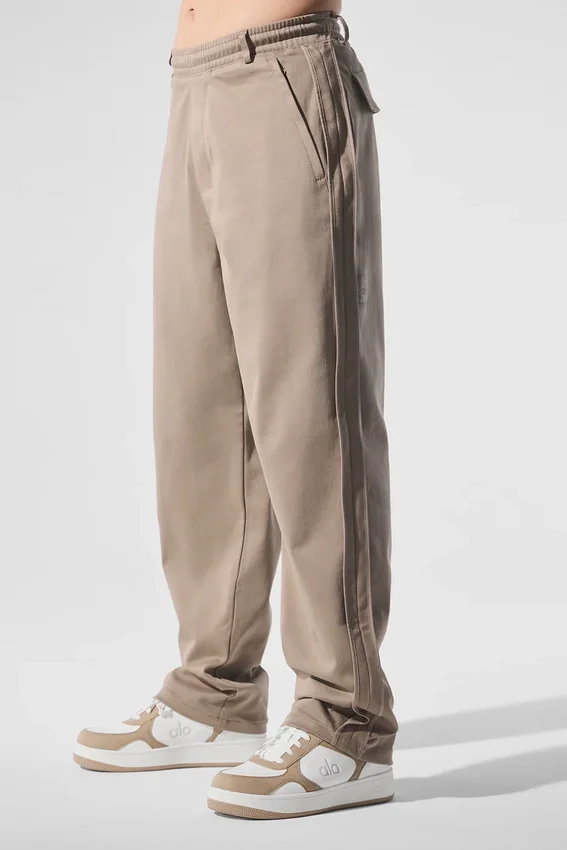 Edition Süet Dokulu Düz Paça Pantolon - Gravel