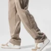 Edition Süet Dokulu Düz Paça Pantolon - Gravel