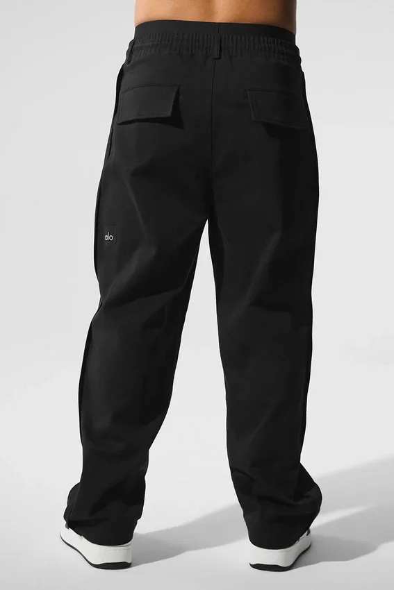 Edition Süet Düz Paça Pantolon - Siyah