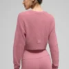 Şeffaf Kaşmir Kısa Hırka - Pembe Yabani Gül