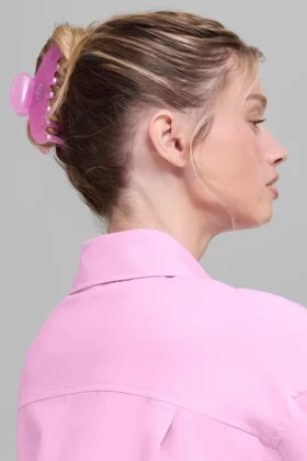 Effortless Claw Clip (2’li Paket) – Şeker Kalpli Pembe/Parlak Kırmızı