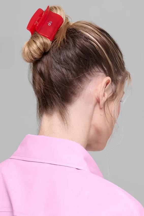Effortless Claw Clip (2'li Paket) - Şeker Kalpli Pembe/Parlak Kırmızı