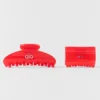 Effortless Claw Clip (2'li Paket) - Parlak Kırmızı