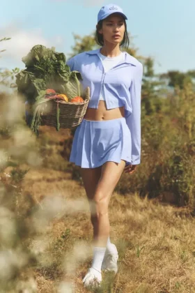 Eşsiz Skort - Açık Provence Mavisi