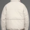 Esnek Dokuma Sokak Puffer Ceketi - Kemik Rengi