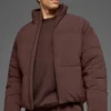 Esnek Dokuma Street Puffer - Brownstone