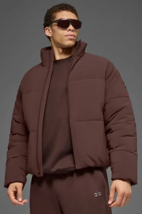 Esnek Dokuma Street Puffer - Brownstone