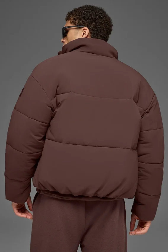 Esnek Dokuma Street Puffer - Brownstone