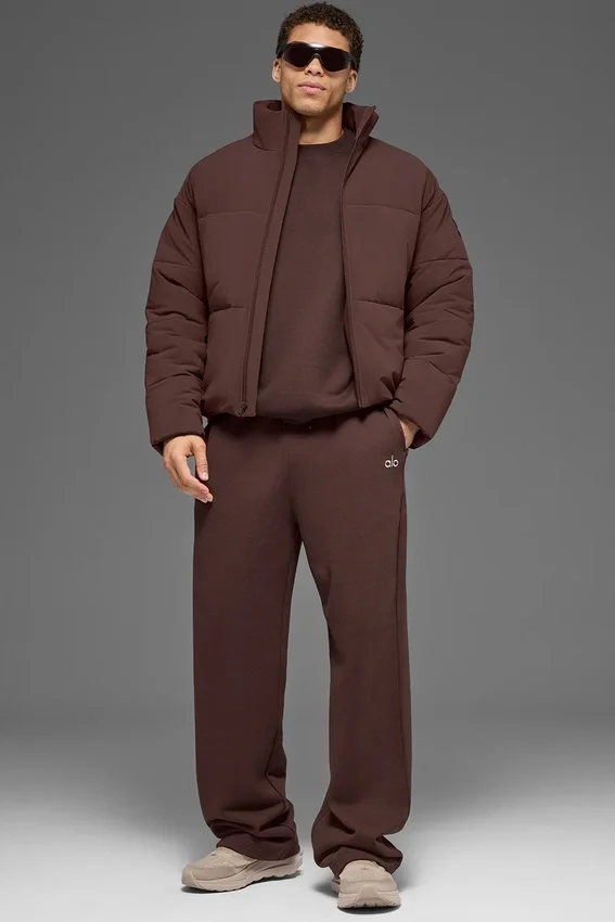 Esnek Dokuma Street Puffer - Brownstone