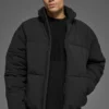 Esnek Dokuma Street Puffer - Siyah