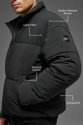 Esnek Dokuma Street Puffer – Siyah