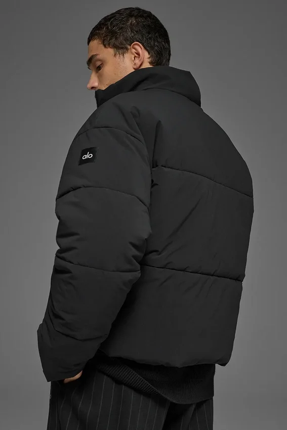 Esnek Dokuma Street Puffer - Siyah