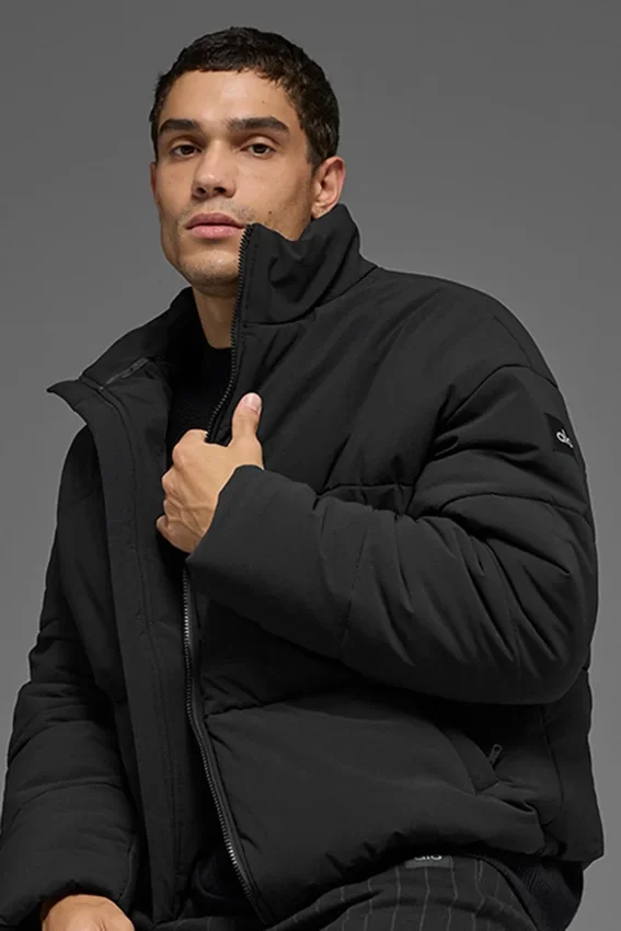 Esnek Dokuma Street Puffer - Siyah