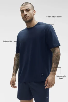 Essential Kısa Kollu Street Tişört – Lacivert