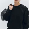 Field Bisiklet Yaka Sweatshirt - Siyah