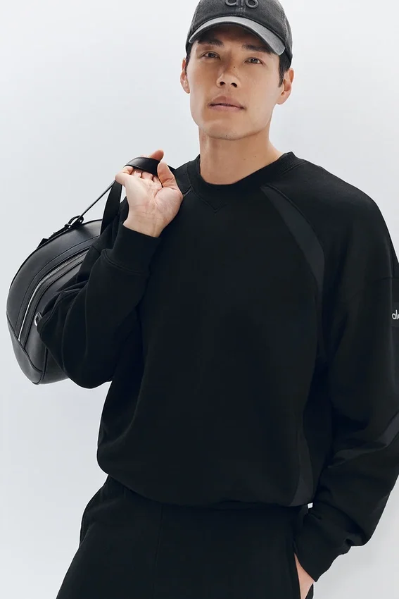 Field Bisiklet Yaka Sweatshirt - Siyah