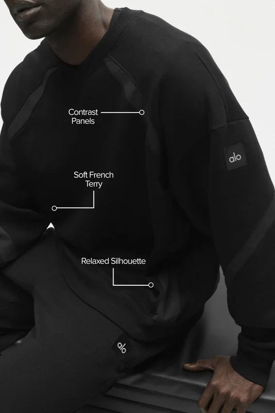 Field Bisiklet Yaka Sweatshirt - Siyah