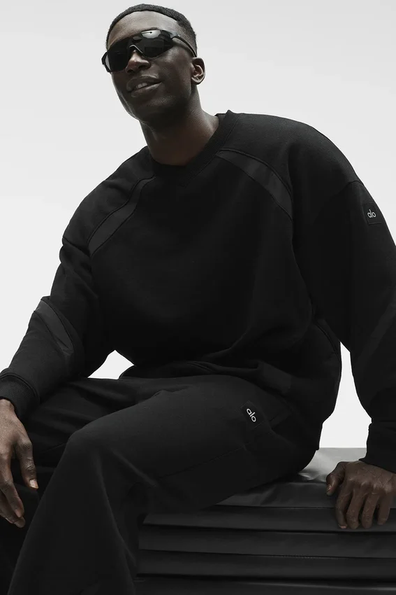 Field Bisiklet Yaka Sweatshirt - Siyah