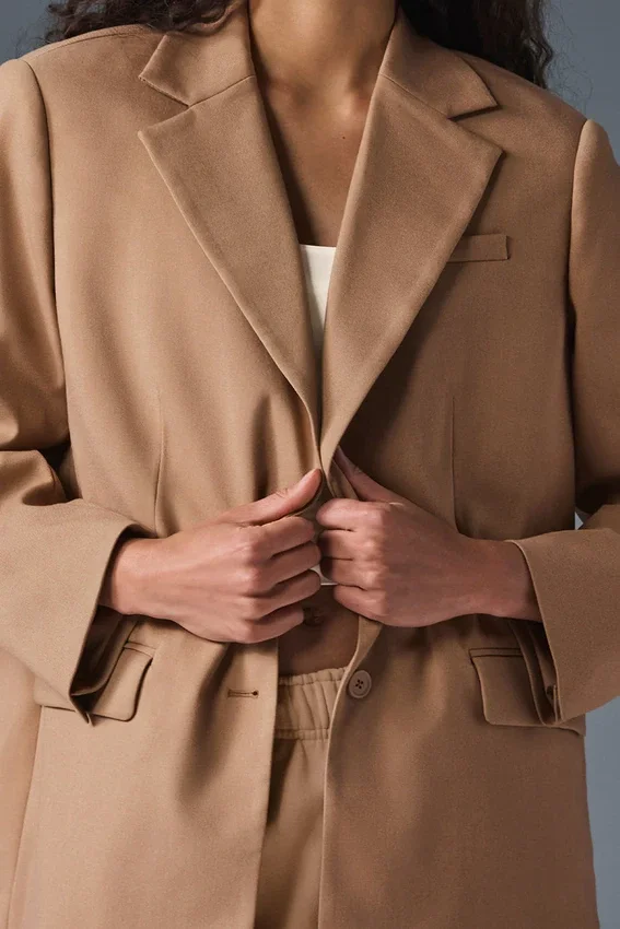 First-Class Blazer - Kavrulmuş Badem